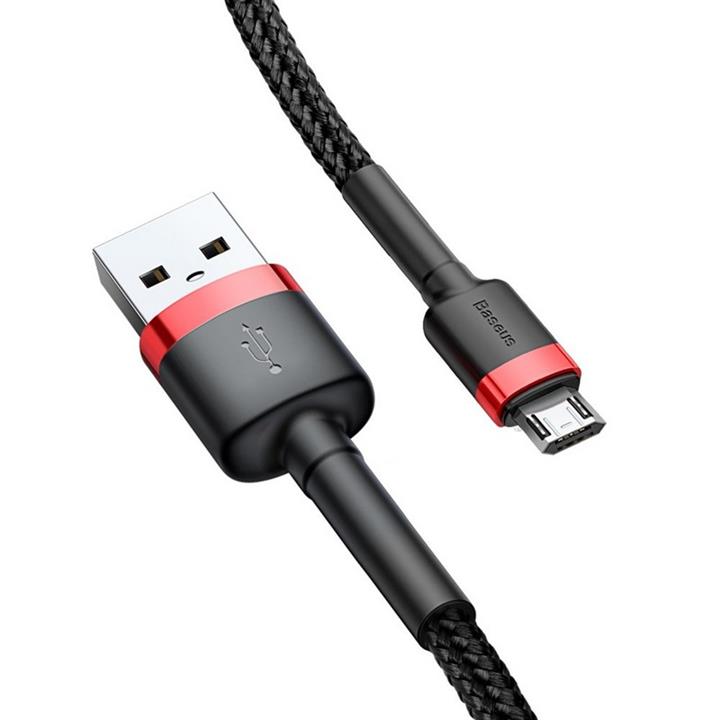 کابل ۲ متری تبدیل USB به microUSB بیسوس مدل Baseus Cafule Cable CAMKLF-C91 رنگ مشکی